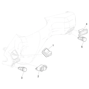 45. Piaggio Zip 50 IGET 4T 3V Euro5 - 45 km/h - 2021-2023 - LBMCD2100 - Parts Switches