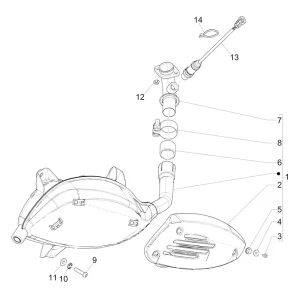 18. Vespa GTS 300 - Euro3 - 2012-2016 - ZAPM45202 - Exhaust