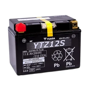 Battery YTZ12S 12v-11Ah (incl. gel pack)