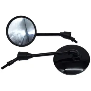 Mirror set - Sym Fiddle / GTS / Toscana / Riva / VX50 / China LX - M8 - Round - Gloss Black